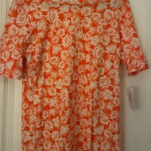 LuLaRoe Orange Floral Gigi Size XL NWT